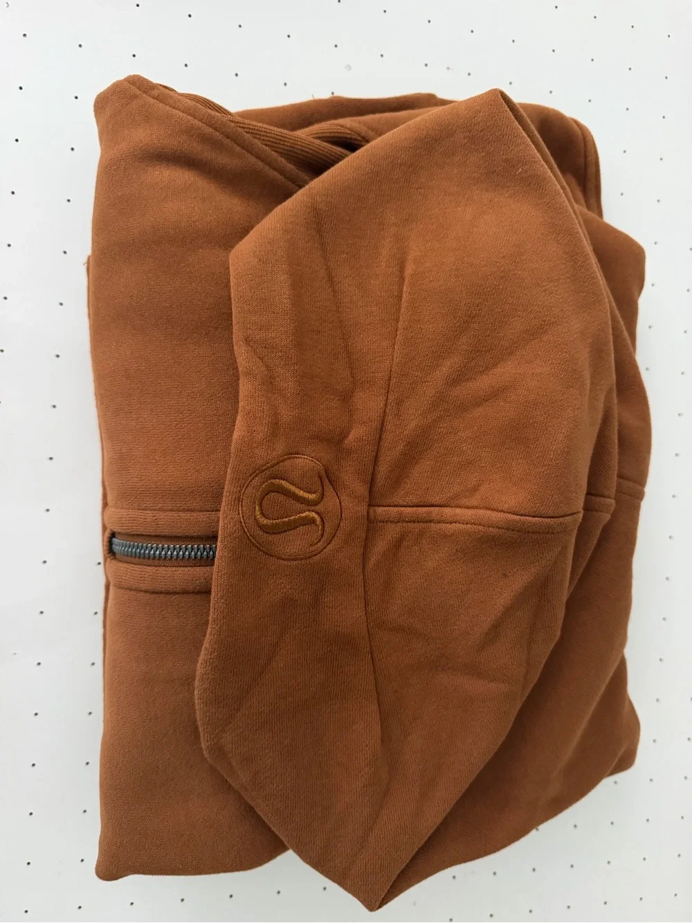 Lululemon Cozy Crop 1-4 Zip Hoodie in Rust Brown